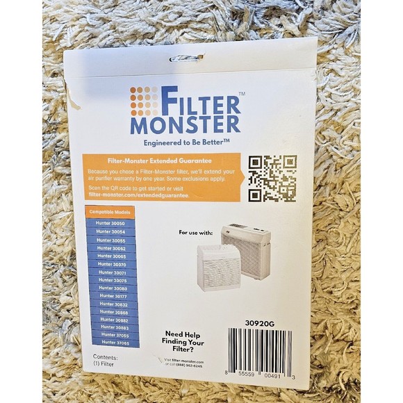 Filter-Monster True HEPA Replacement Filter for Hunter 30920 AIR PURIFIER NEW - Picture 3 of 5